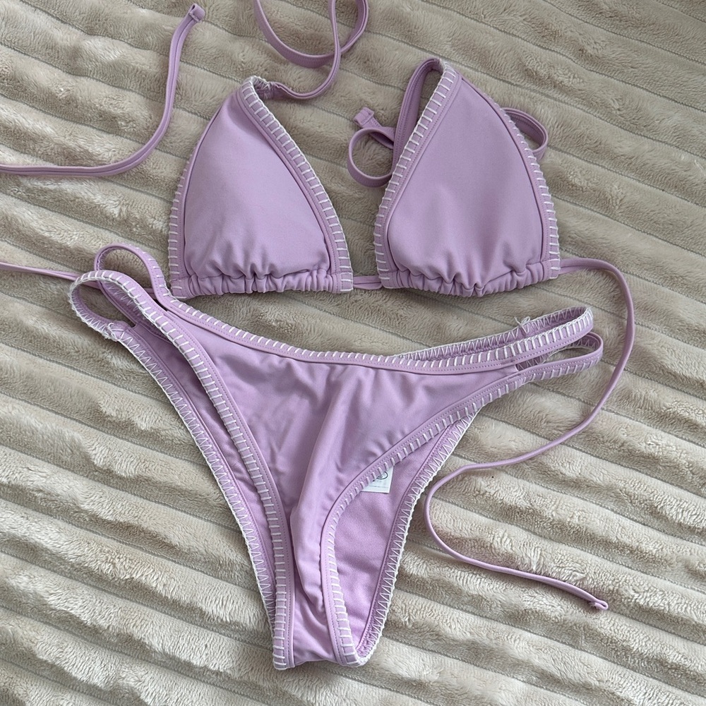 Lavender Triangle Bikini Set